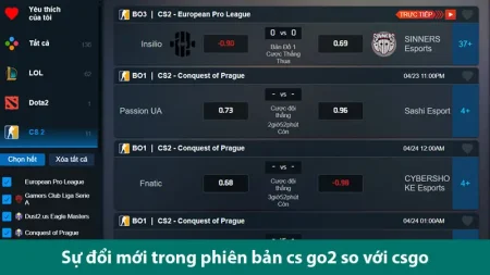Sự đổi mới trong phiên bản cs go2 so với csgo